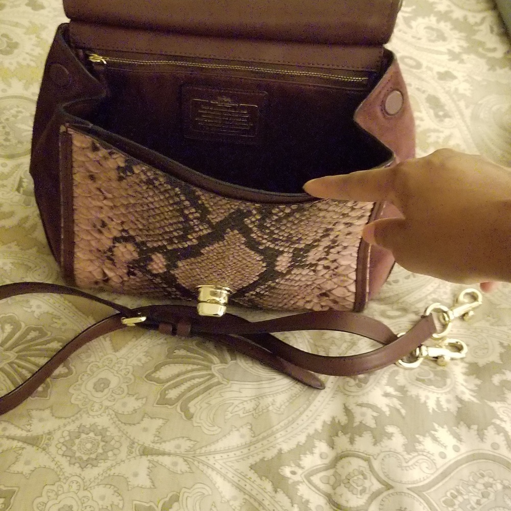COACH DRIFTER SATCHEL IN COLORBLOCK EXOTIC - Picture 7 of 7